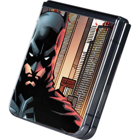 DC Comics Batman The Dark Knight Comic Art in Gotham City Galaxy Z Flip5 5G Skin
