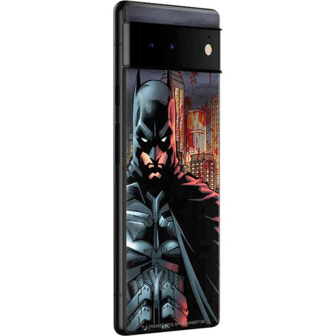 DC Comics Batman The Dark Knight Comic Art in Gotham City Google Pixel 6 Pro Skin