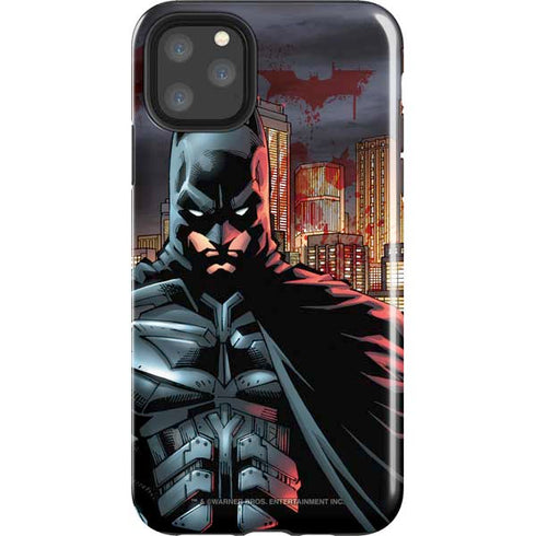 DC Comics Batman The Dark Knight Comic Art in Gotham City iPhone 11 Pro Max Impact Case