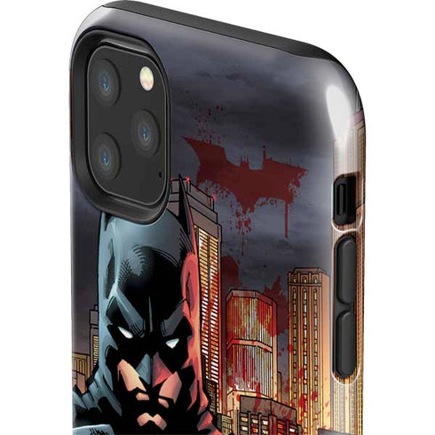 DC Comics Batman The Dark Knight Comic Art in Gotham City iPhone 11 Pro Max Impact Case