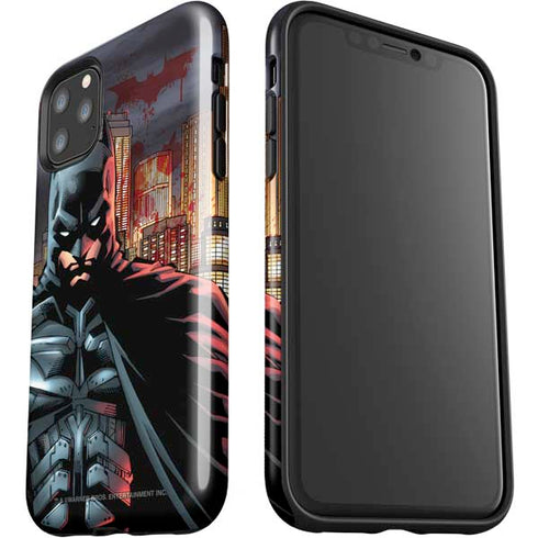 DC Comics Batman The Dark Knight Comic Art in Gotham City iPhone 11 Pro Max Impact Case