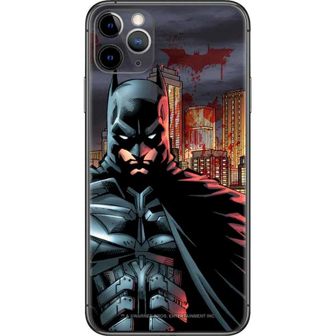DC Comics Batman The Dark Knight Comic Art in Gotham City iPhone 11 Pro Max Skin