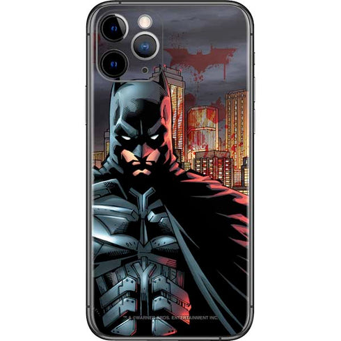 DC Comics Batman The Dark Knight Comic Art in Gotham City iPhone 11 Pro Skin