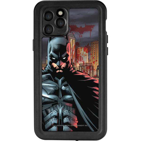 DC Comics Batman The Dark Knight Comic Art in Gotham City iPhone 11 Pro Waterproof Case