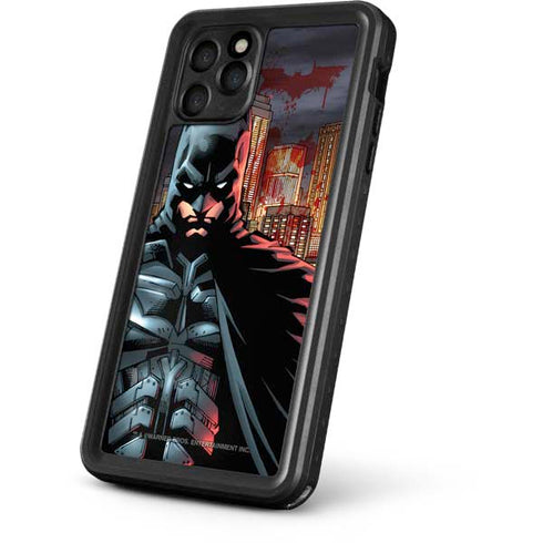 DC Comics Batman The Dark Knight Comic Art in Gotham City iPhone 11 Pro Waterproof Case