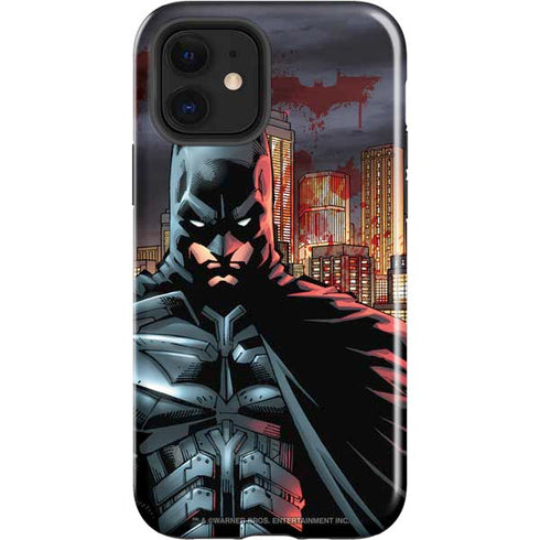 DC Comics Batman The Dark Knight Comic Art in Gotham City iPhone 12 Impact Case