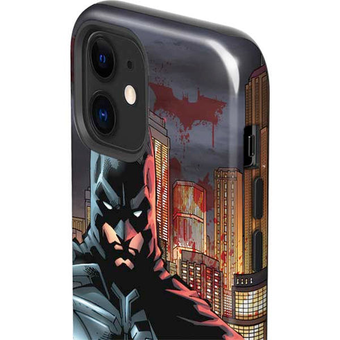 DC Comics Batman The Dark Knight Comic Art in Gotham City iPhone 12 Impact Case