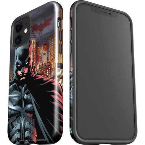 DC Comics Batman The Dark Knight Comic Art in Gotham City iPhone 12 Impact Case