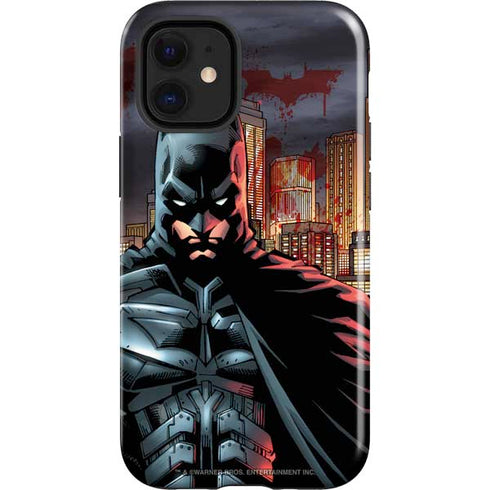 DC Comics Batman The Dark Knight Comic Art in Gotham City iPhone 12 Mini Impact Case