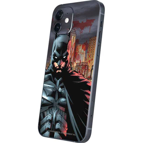 DC Comics Batman The Dark Knight Comic Art in Gotham City iPhone 12 Mini Skin