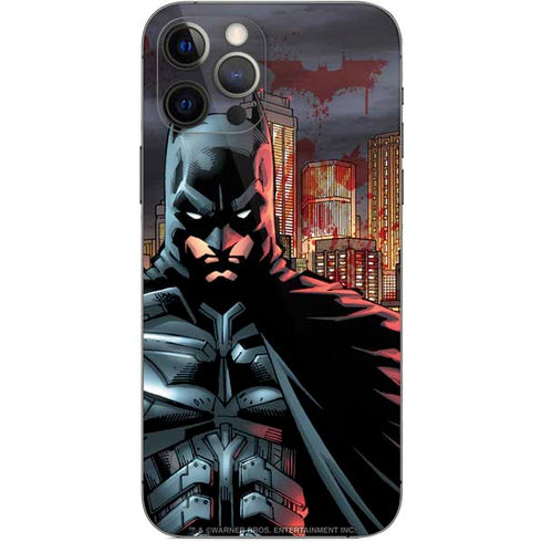 DC Comics Batman The Dark Knight Comic Art in Gotham City iPhone 12 Pro Skin