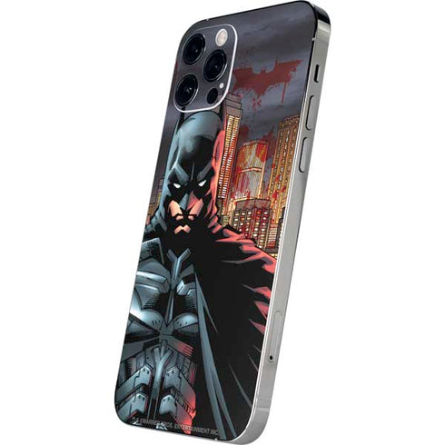 DC Comics Batman The Dark Knight Comic Art in Gotham City iPhone 12 Pro Skin