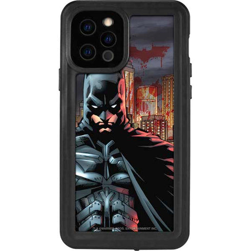 DC Comics Batman The Dark Knight Comic Art in Gotham City iPhone 12 Pro Waterproof Case