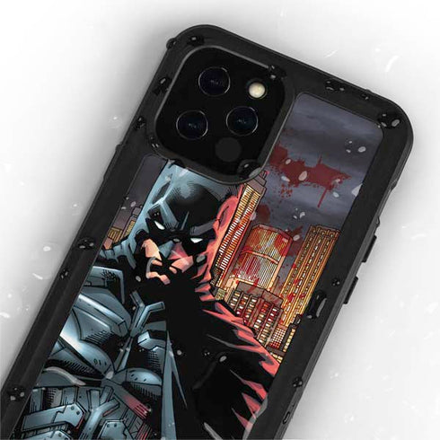 DC Comics Batman The Dark Knight Comic Art in Gotham City iPhone 12 Pro Waterproof Case
