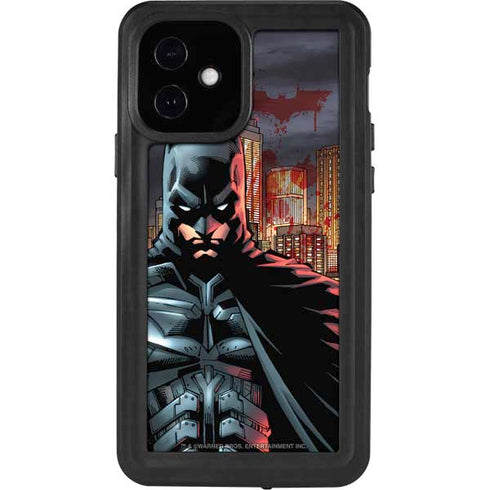 DC Comics Batman The Dark Knight Comic Art in Gotham City iPhone 12 Waterproof Case