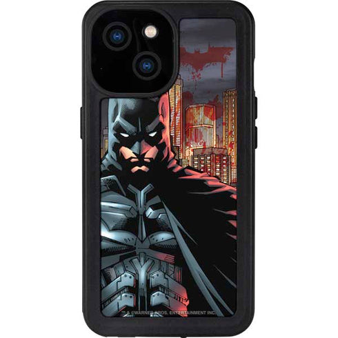 DC Comics Batman The Dark Knight Comic Art in Gotham City iPhone 13 Mini Waterproof Case
