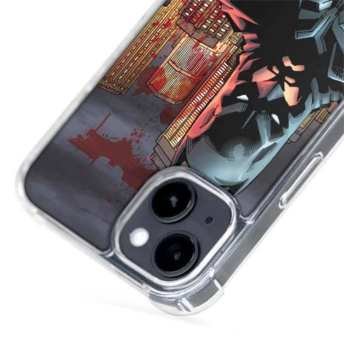 DC Comics Batman The Dark Knight Comic Art in Gotham City iPhone 15 Plus MagSafe Case