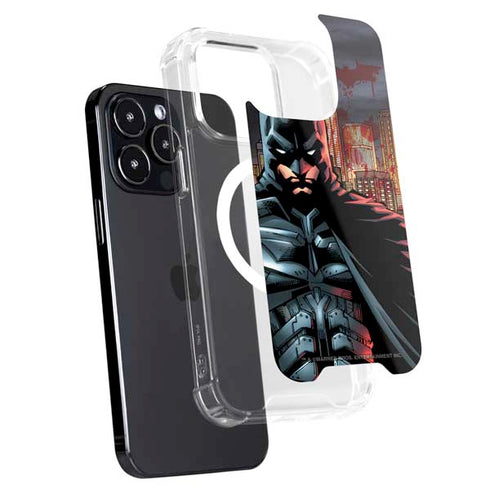 DC Comics Batman The Dark Knight Comic Art in Gotham City iPhone 14 Pro MagSafe Case