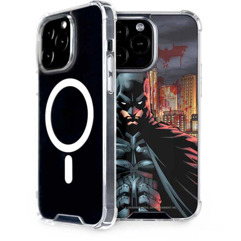 DC Comics Batman The Dark Knight Comic Art in Gotham City iPhone 15 Pro Max MagSafe Case