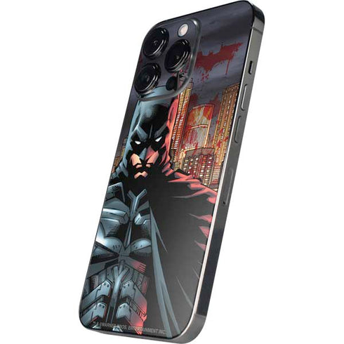 DC Comics Batman The Dark Knight Comic Art in Gotham City iPhone 14 Pro Max Skin