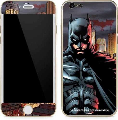 DC Comics Batman The Dark Knight Comic Art in Gotham City iPhone 6/6s Skin