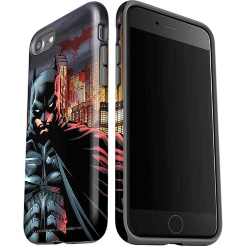 DC Comics Batman The Dark Knight Comic Art in Gotham City iPhone SE (2nd & 3rd Gen) Pro Case
