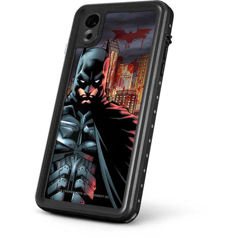 DC Comics Batman The Dark Knight Comic Art in Gotham City iPhone XR Waterproof Case