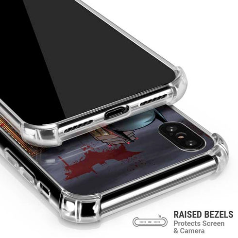 DC Comics Batman The Dark Knight Comic Art in Gotham City iPhone XS Max Clear Case