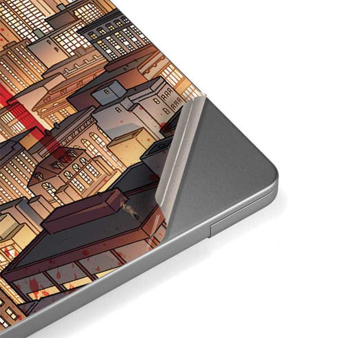 DC Comics Batman The Dark Knight Comic Art in Gotham City MacBook Pro 14in (2021-24) Skin