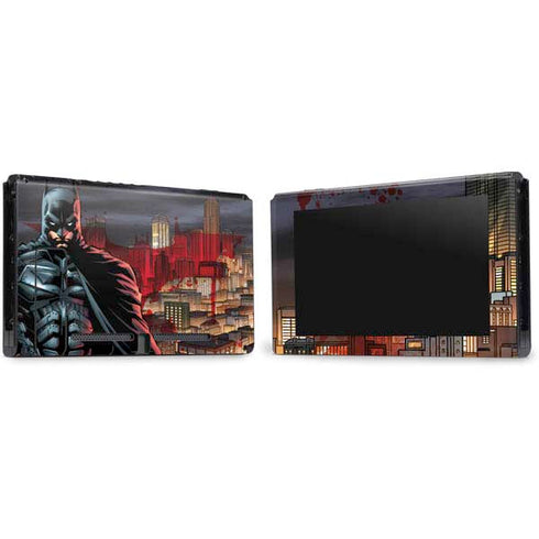 DC Comics Batman The Dark Knight Comic Art in Gotham City Nintendo Switch Bundle Skin