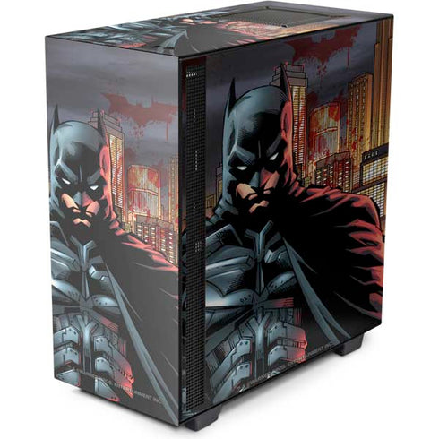 DC Comics Batman The Dark Knight Comic Art in Gotham City NZXT H510 Compact ATX Mid-Tower Case Skin
