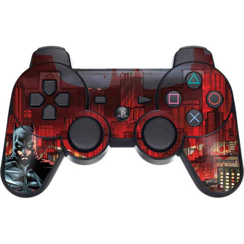 DC Comics Batman The Dark Knight Comic Art in Gotham City PS3 Dual Shock wireless controller Skin