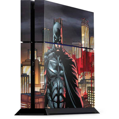 DC Comics Batman The Dark Knight Comic Art in Gotham City PS4 Console Skin