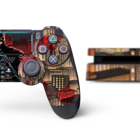 DC Comics Batman The Dark Knight Comic Art in Gotham City PS4 Slim Bundle Skin