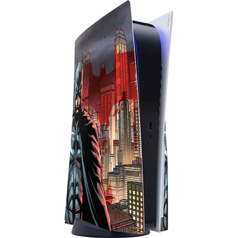 DC Comics Batman The Dark Knight Comic Art in Gotham City PS5 Console Skin