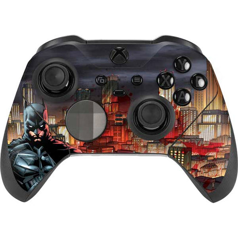 DC Comics Batman The Dark Knight Comic Art in Gotham City Xbox Elite Wireless Controller Series 2 Skin