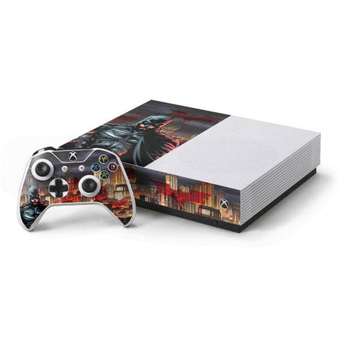 DC Comics Batman The Dark Knight Comic Art in Gotham City Xbox One S All-Digital Edition Bundle Skin