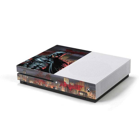 DC Comics Batman The Dark Knight Comic Art in Gotham City Xbox One S Console Skin