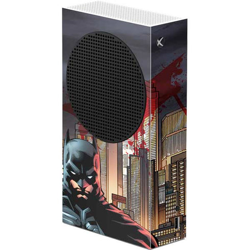 DC Comics Batman The Dark Knight Comic Art in Gotham City Xbox Series S Console Skin