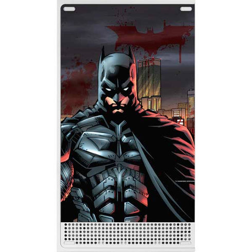 DC Comics Batman The Dark Knight Comic Art in Gotham City Xbox Series S Console Skin