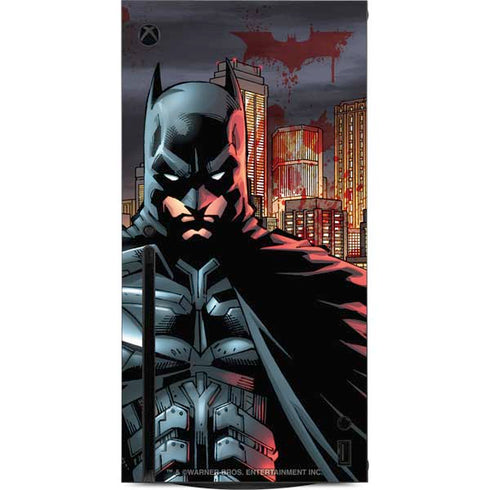 DC Comics Batman The Dark Knight Comic Art in Gotham City Xbox Series X Console Skin