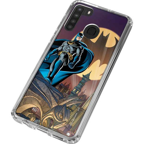 DC Comics Batman Action Pose 90's art Galaxy A21 Clear Case