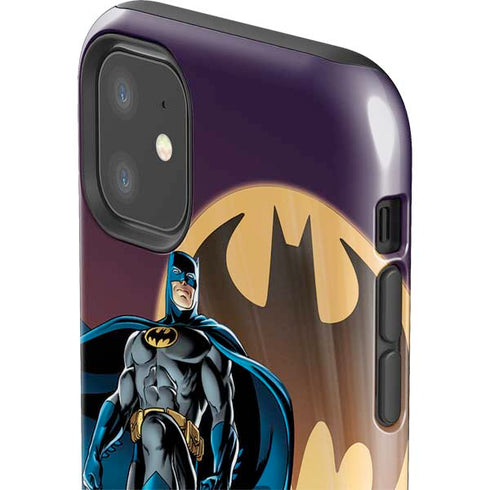 DC Comics Batman Action Pose 90's art iPhone 11 Impact Case