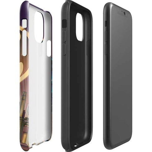 DC Comics Batman Action Pose 90's art iPhone 11 Impact Case