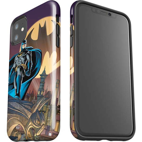 DC Comics Batman Action Pose 90's art iPhone 11 Impact Case
