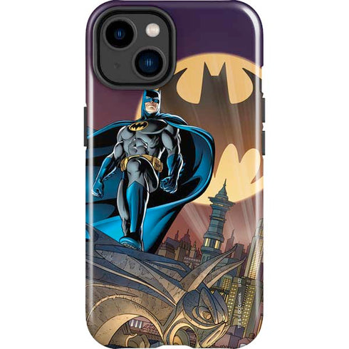 DC Comics Batman Action Pose 90's art iPhone 14 Plus Impact Case
