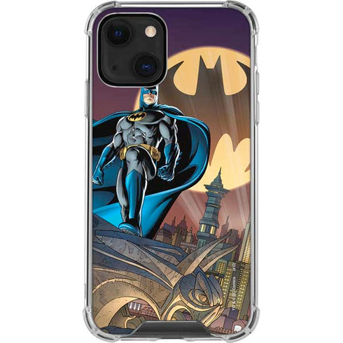 DC Comics Batman Action Pose 90's art iPhone 14 Plus Clear Case