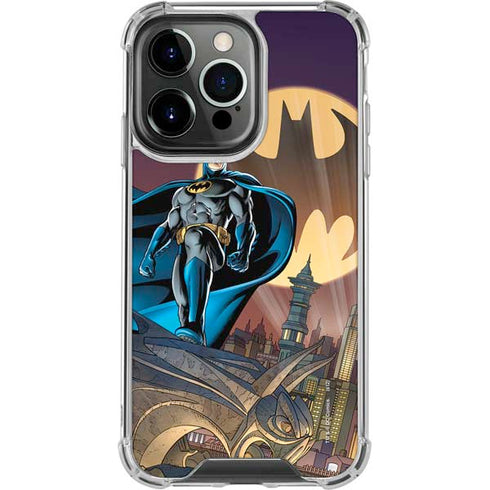 DC Comics Batman Action Pose 90's art iPhone 14 Pro Clear Case