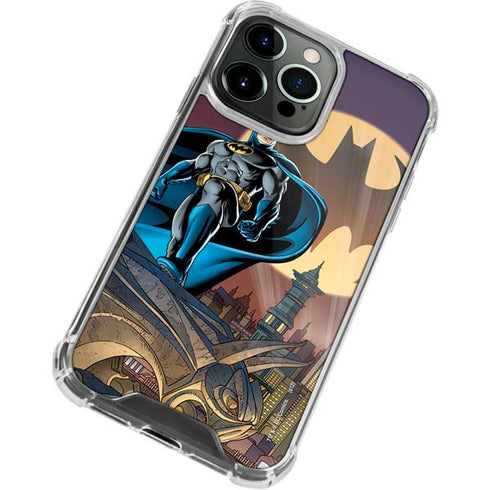 DC Comics Batman in the Sky iPhone 15 Pro Clear Case