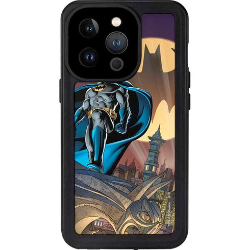 DC Comics Batman Action Pose 90's art iPhone 14 Pro Waterproof Case